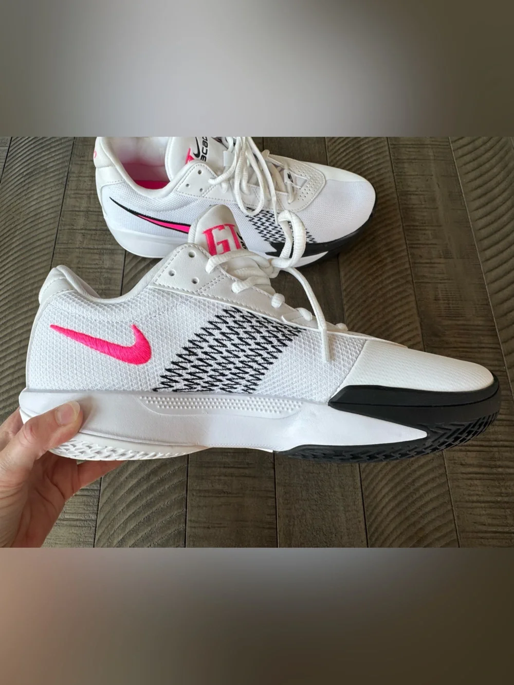 Nike Air Zoom G.T. Cut Academy EP White/Black/Pink Basketball Men’s Size 9.5